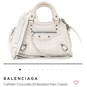 Balenciaga neo classic city mini croco bag
